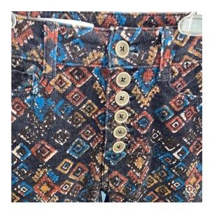 Antropologie Pilcro Pant Women 26
Rust Tribal Corduroy Hi Rise Skinny
Button Fly